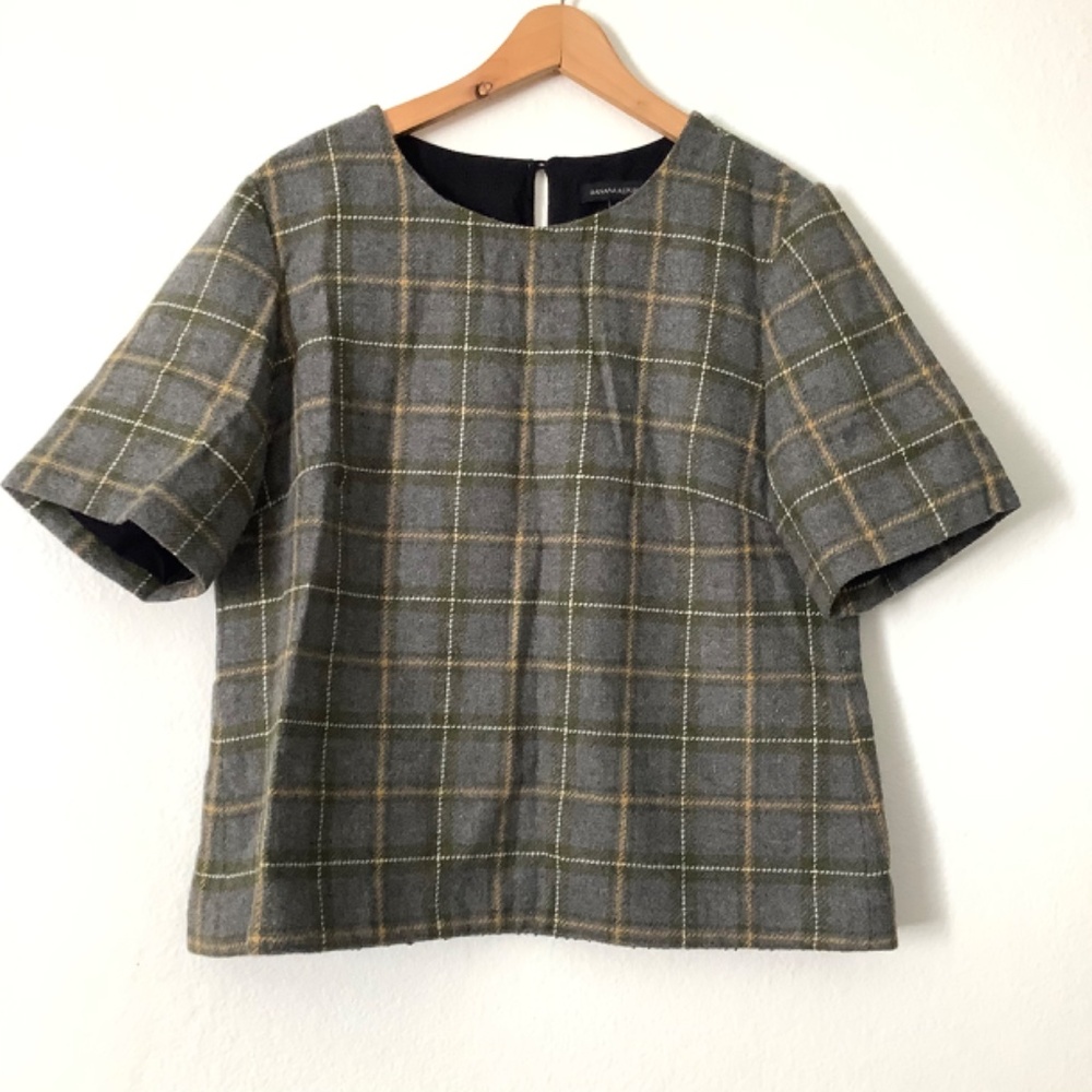 Banana Republic Grey Wool Top Size L